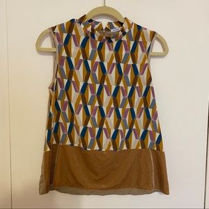 Velvet sleeveless top